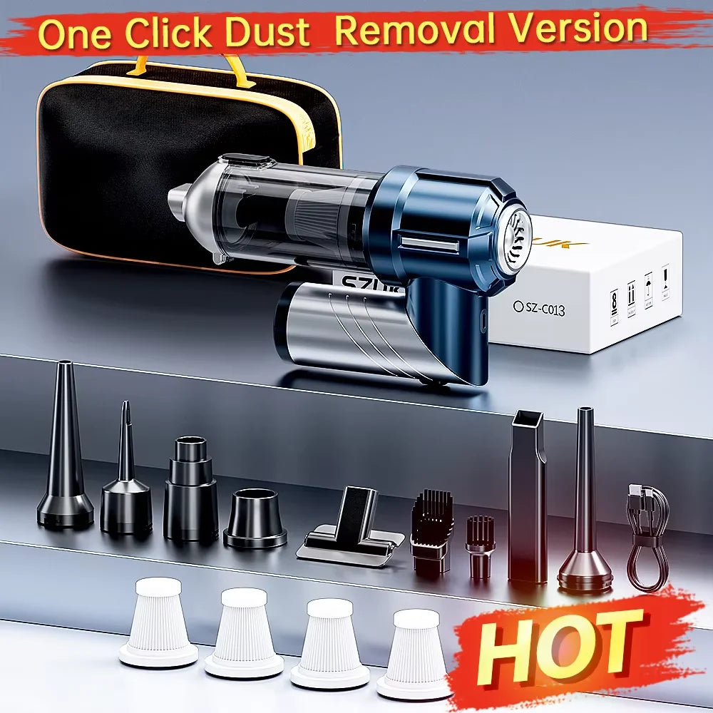 Portable Wireless Car Vacuum Cleaner 100W, Mini Handheld Strong Suction with HEPA Filter