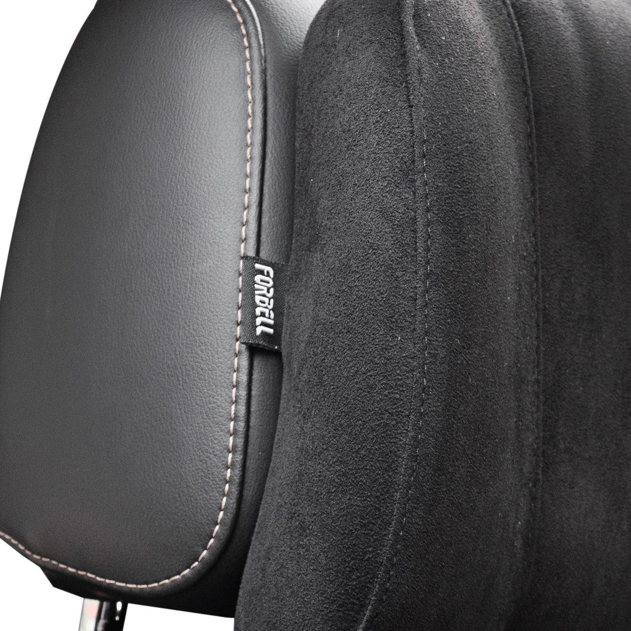 ForBell Suede Memory Foam Car Headrest & Neck Pillow, Ergonomic Support for Driver & Passenger