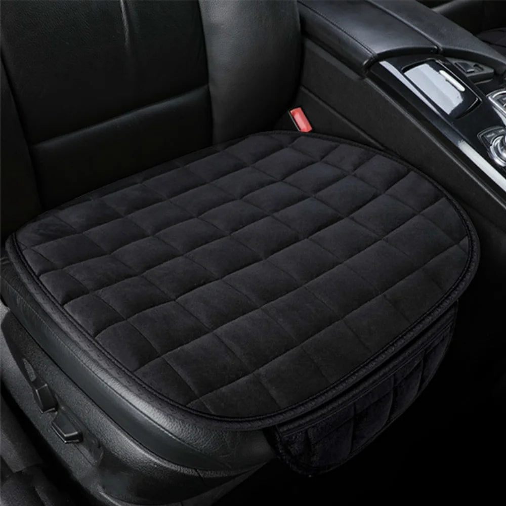 Universal Winter Warm Car Seat Cover, Plush Anti-Slip Breathable Cushion Pad for All Seasons
