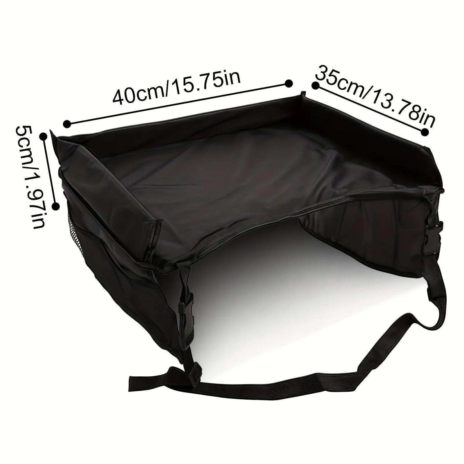 Foldable Expandable Car Seat Travel Tray with Storage Pockets, Lightweight, Wall-Mountable