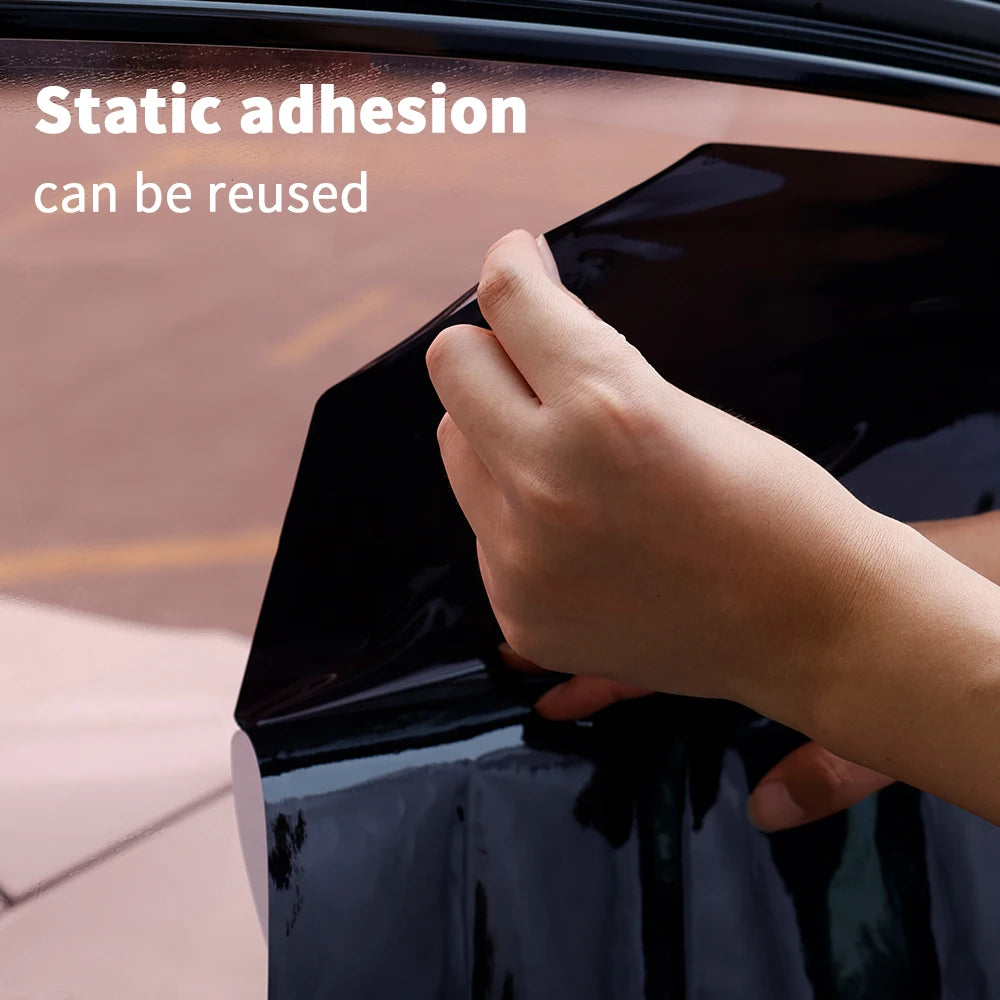 2PCS Universal Car Window Sunshades, Electrostatic UV Protector Solar Film Shade for Side Windows