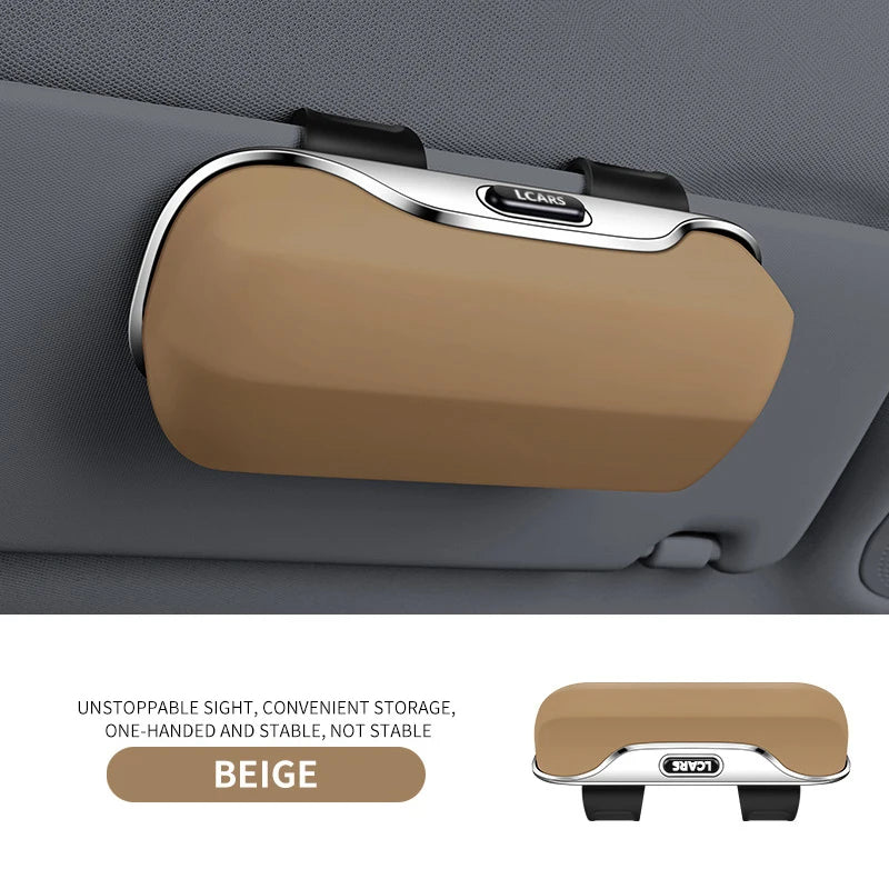 Universal Car Sun Visor Eyeglass Case, Sunglasses Holder Storage Box for Driver and Co-Pilot