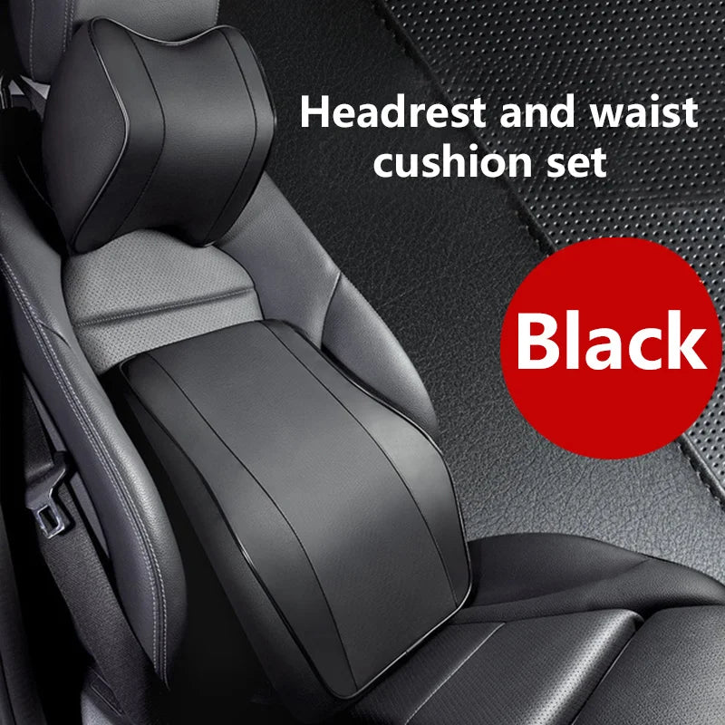 Universal Memory Foam Car Neck Pillow, Breathable Headrest Cushion for Neck & Lumbar Support