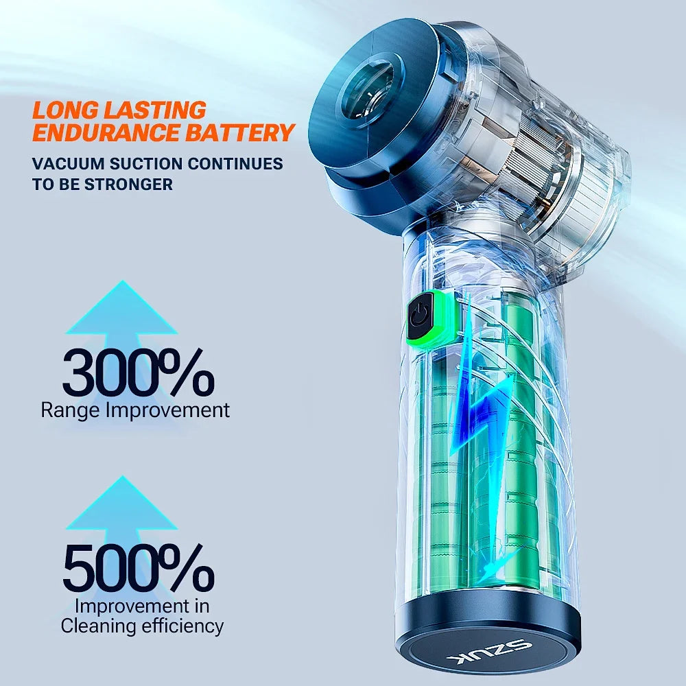 Portable Wireless Car Vacuum Cleaner 100W, Mini Handheld Strong Suction with HEPA Filter