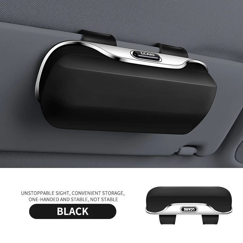 Universal Car Sun Visor Eyeglass Case, Sunglasses Holder Storage Box for Driver and Co-Pilot