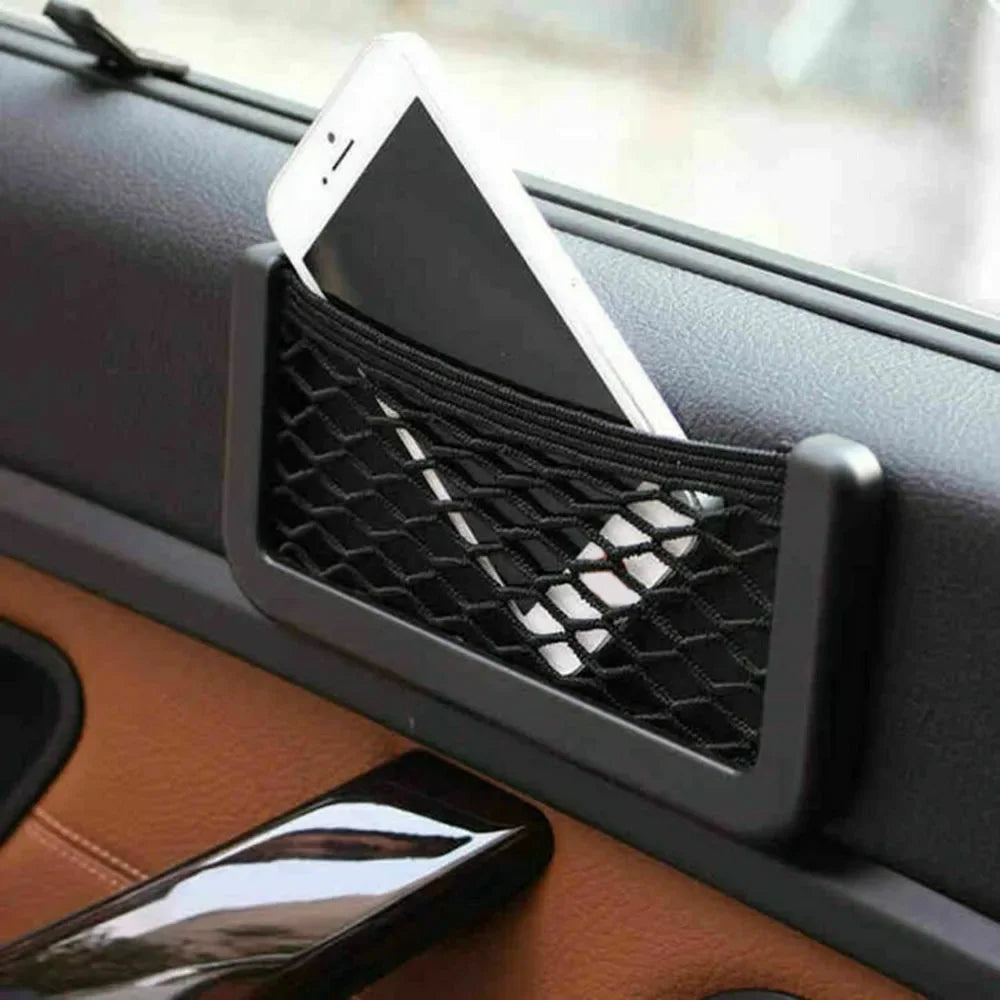 3PCS Universal Car Mesh Organizer, Seat Side Net Pocket Storage for Phone & Small Items