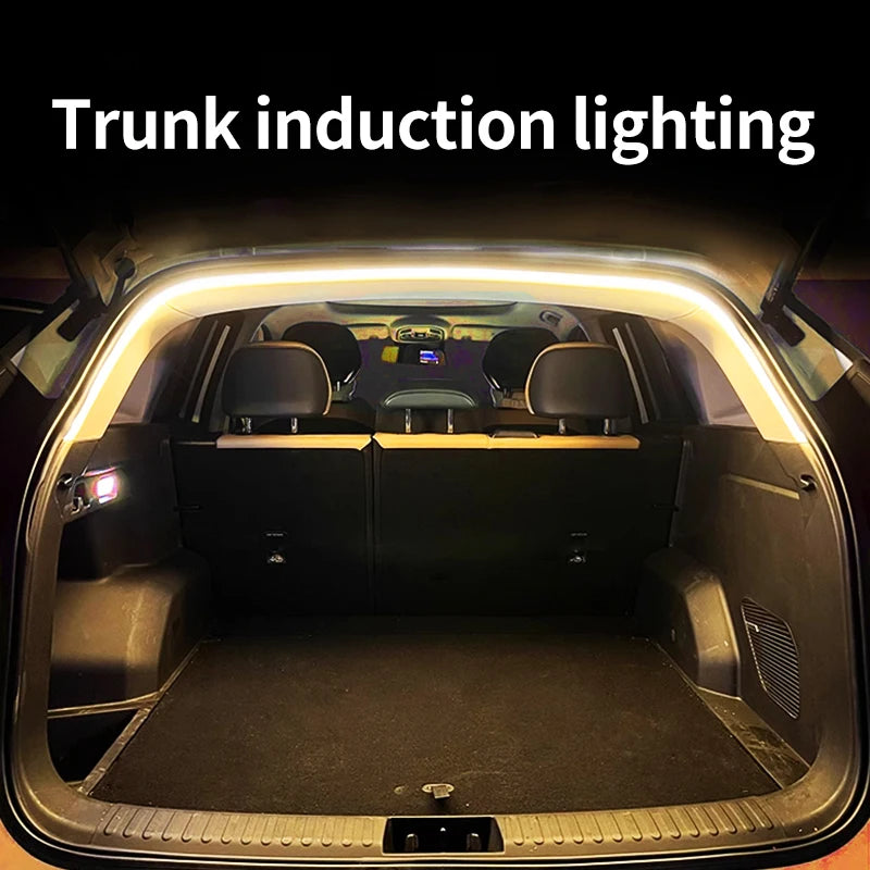 Car Trunk LED Ambient Light Strip, Auto-Sensing, High Brightness, No-Wiring Tailgate Light
