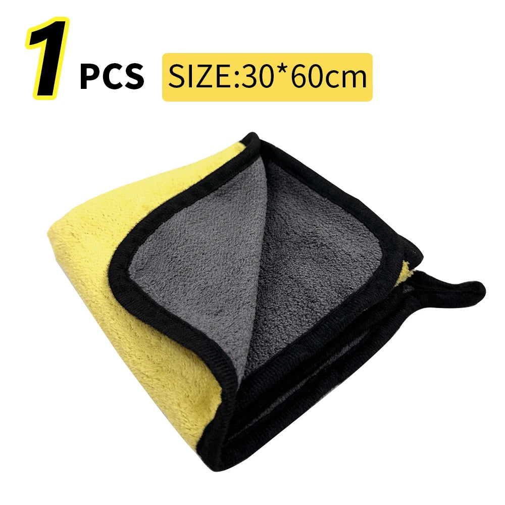Car Wash Microfibre Towel 30x30cm/30x60cm Strong Absorbent Car Cleaning and Drying Cloth by NOENNAME_NULL