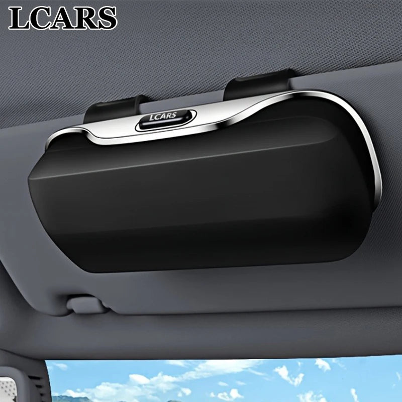 Universal Car Sun Visor Eyeglass Case, Sunglasses Holder Storage Box for Driver and Co-Pilot
