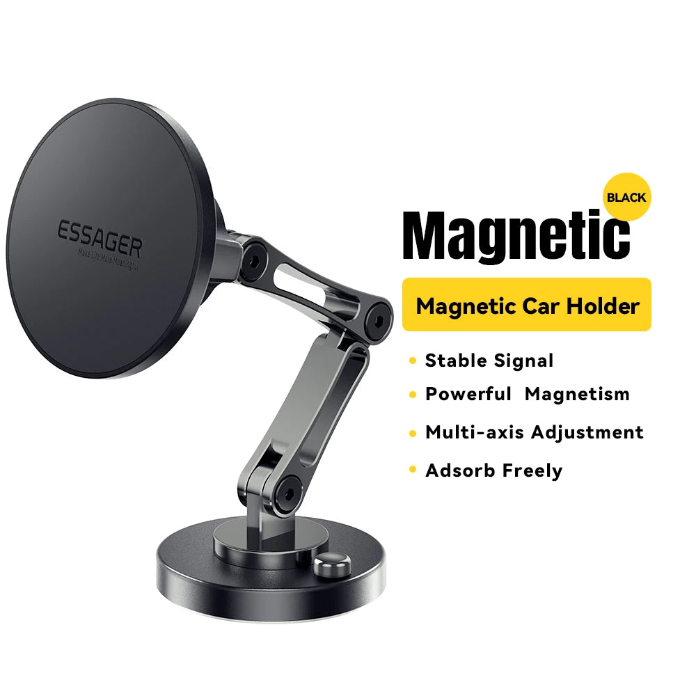 ESSAGER Magnetic Wireless Charger Car Phone Holder 15W Fast Charging Mount Stand for Magsafe iPhone