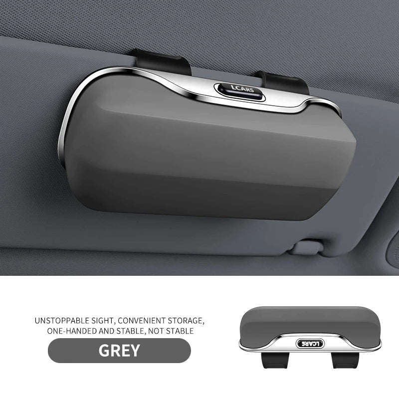 Universal Car Sun Visor Eyeglass Case, Sunglasses Holder Storage Box for Driver and Co-Pilot
