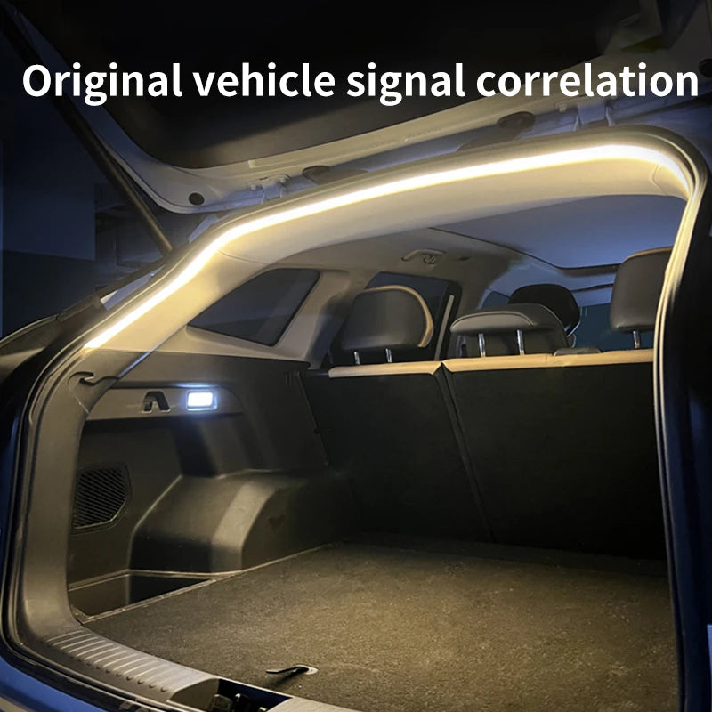 Car Trunk LED Ambient Light Strip, Auto-Sensing, High Brightness, No-Wiring Tailgate Light
