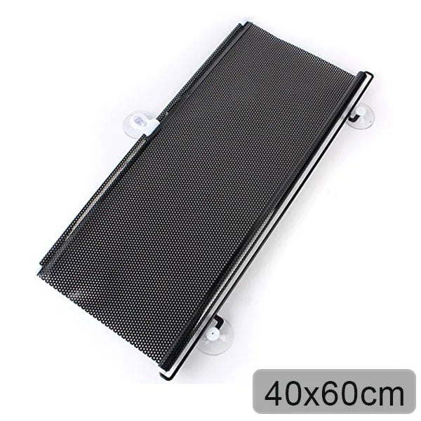 Car Retractable Sunshade, Roll Up UV-Protective Windshield & Side Window Sun Visor Curtain