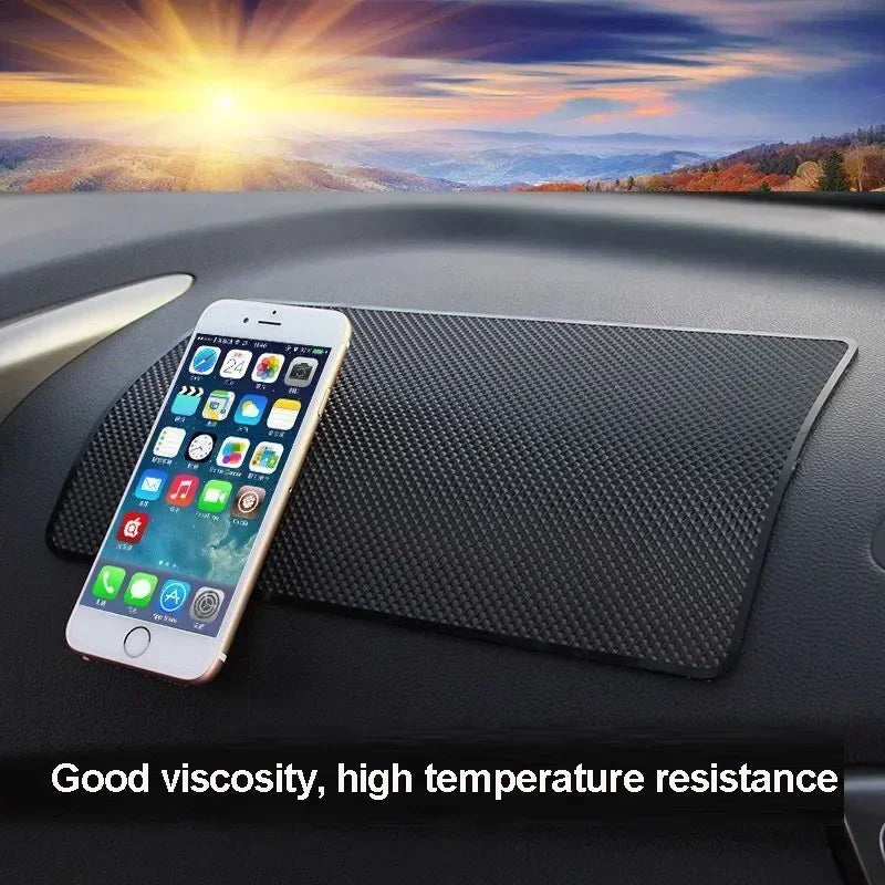Universal Anti-Slip Car Dashboard Mat, Sticky Rubber Pad for Phone, Keys, Coins & Sunglasses