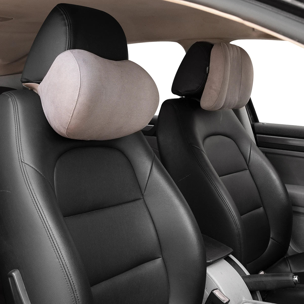 ForBell Suede Memory Foam Car Headrest & Neck Pillow, Ergonomic Support for Driver & Passenger
