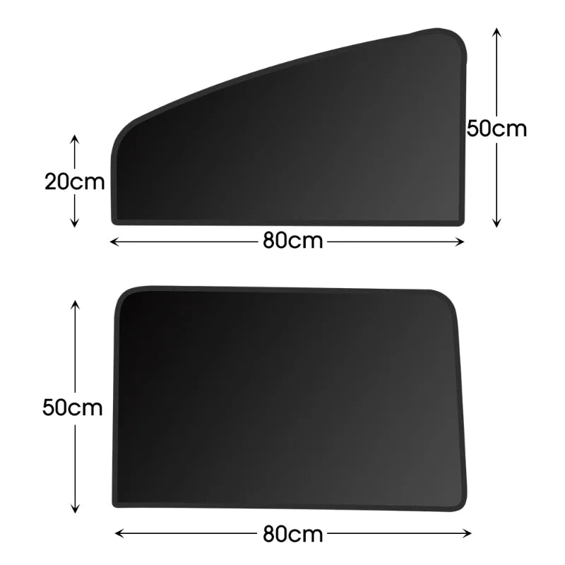 Car Side Window Sunshade, Magnetic Blackout Heat Insulation Curtain, UV Sun Protection 50×80CM