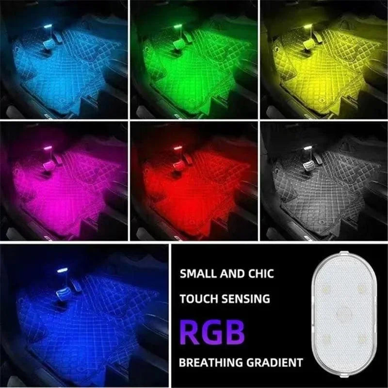 Wireless USB Rechargeable LED Car Interior Light, Touch Neon Accent Lamp for Seats & Footwells