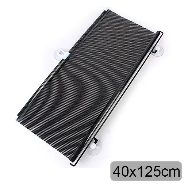 Car Retractable Sunshade, Roll Up UV-Protective Windshield & Side Window Sun Visor Curtain