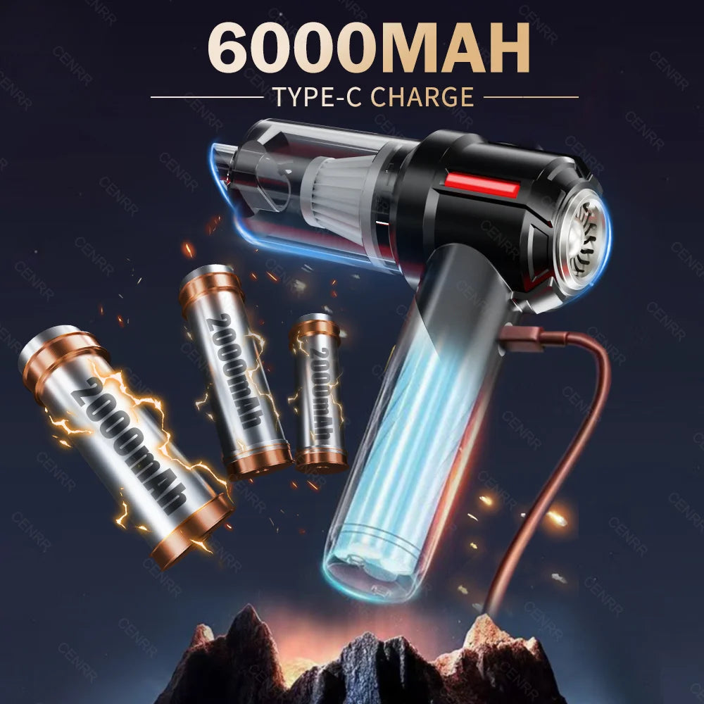 Mini Cordless Car Vacuum Cleaner, Powerful Handheld Blower for Home & Auto Cleaning, Cordless