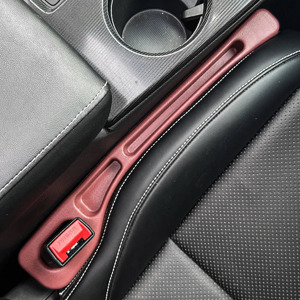 2Pcs Universal Car Seat Gap Filler PU Anti-Leak Stopper Strip, Gap Storage Organiser Accessories