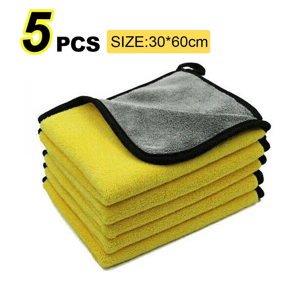 Car Wash Microfibre Towel 30x30cm/30x60cm Strong Absorbent Car Cleaning and Drying Cloth by NOENNAME_NULL