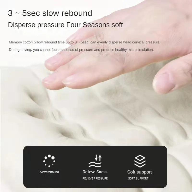 ForBell Suede Memory Foam Car Headrest & Neck Pillow, Ergonomic Support for Driver & Passenger