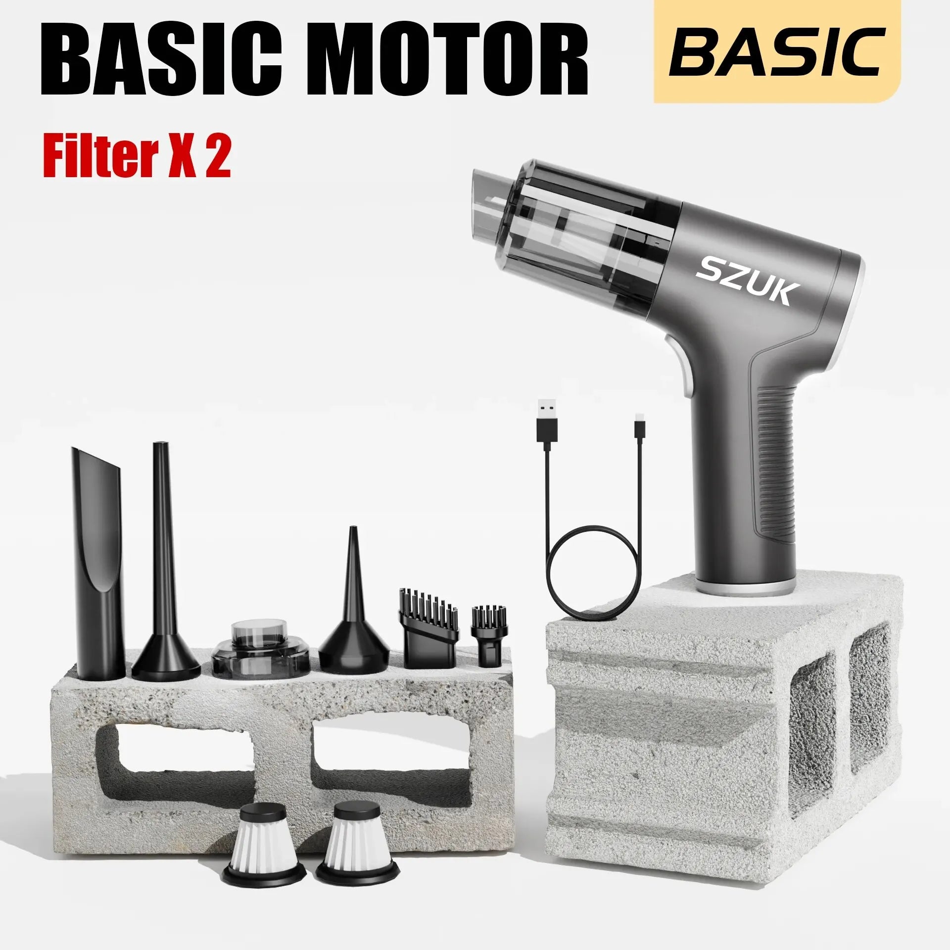 SZUK 18000PA Handheld Car Vacuum Cleaner Portable Wireless Mini Duster Powerful Cleaning Machine