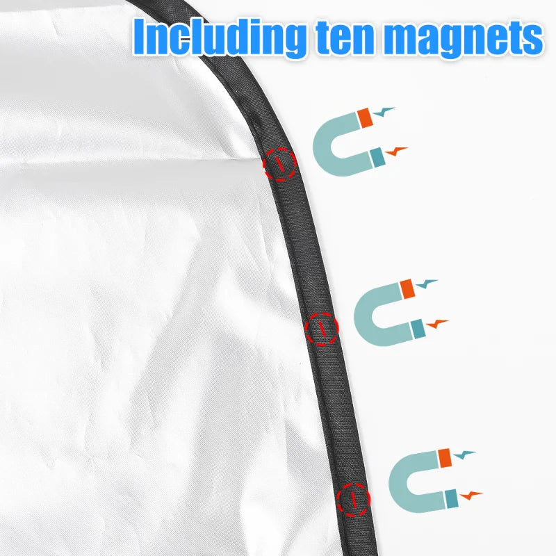 Car Side Window Sunshade, Magnetic Blackout Heat Insulation Curtain, UV Sun Protection 50×80CM
