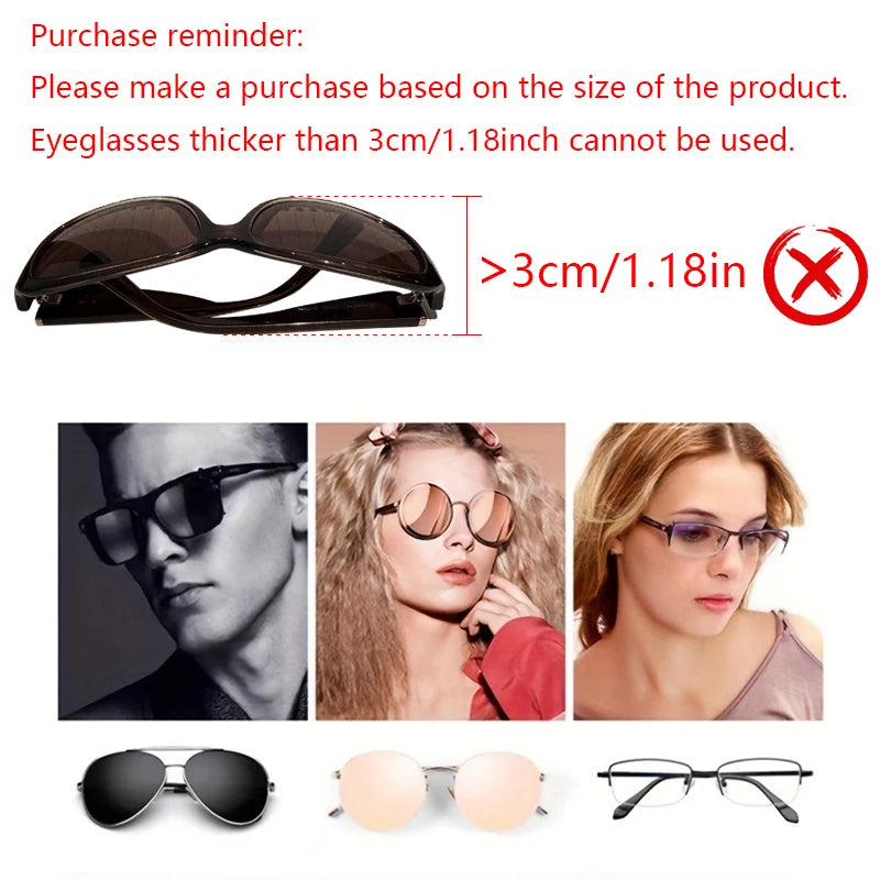 Universal Car Sun Visor Eyeglass Case, Sunglasses Holder Storage Box for Driver and Co-Pilot