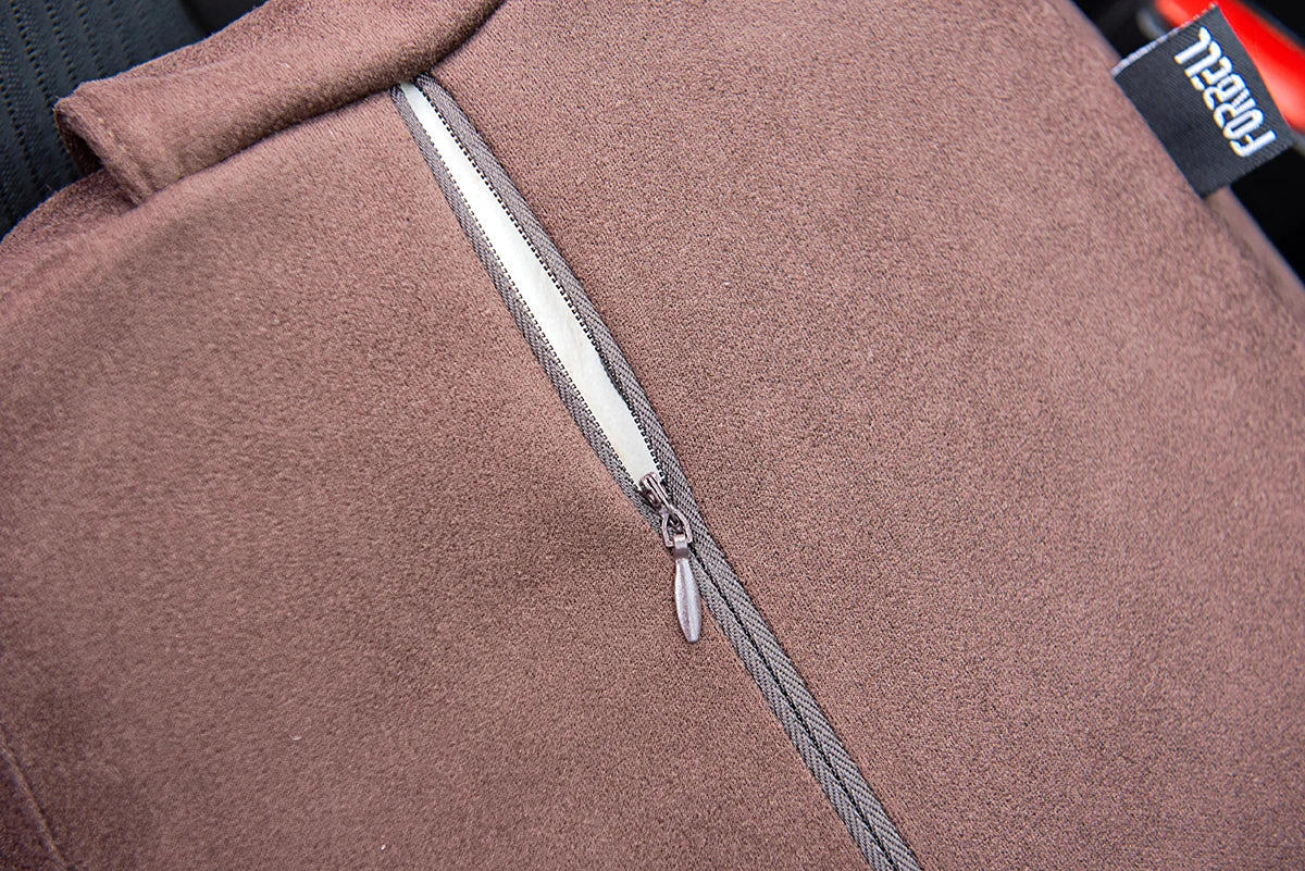 ForBell Suede Memory Foam Car Headrest & Neck Pillow, Ergonomic Support for Driver & Passenger