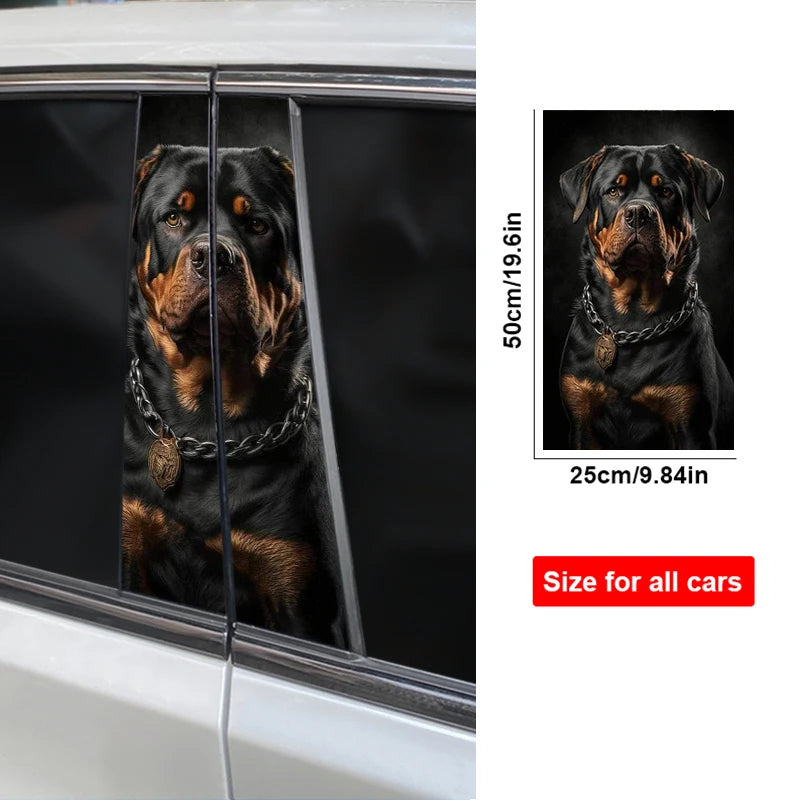 2PCS Tiger Car B-Pillar Decal, Scratch-Resistant Animal Style PVC Stickers for Car Body