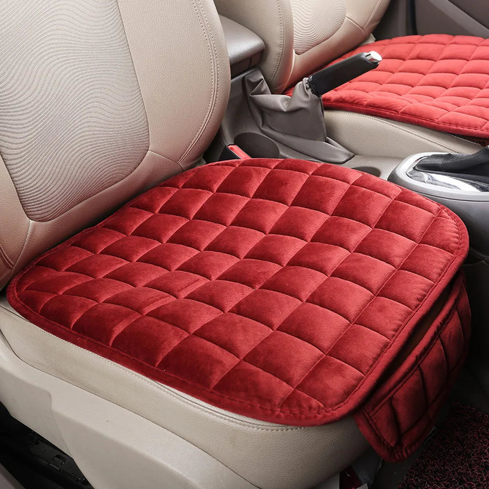 Universal Winter Warm Car Seat Cover, Plush Anti-Slip Breathable Cushion Pad for All Seasons