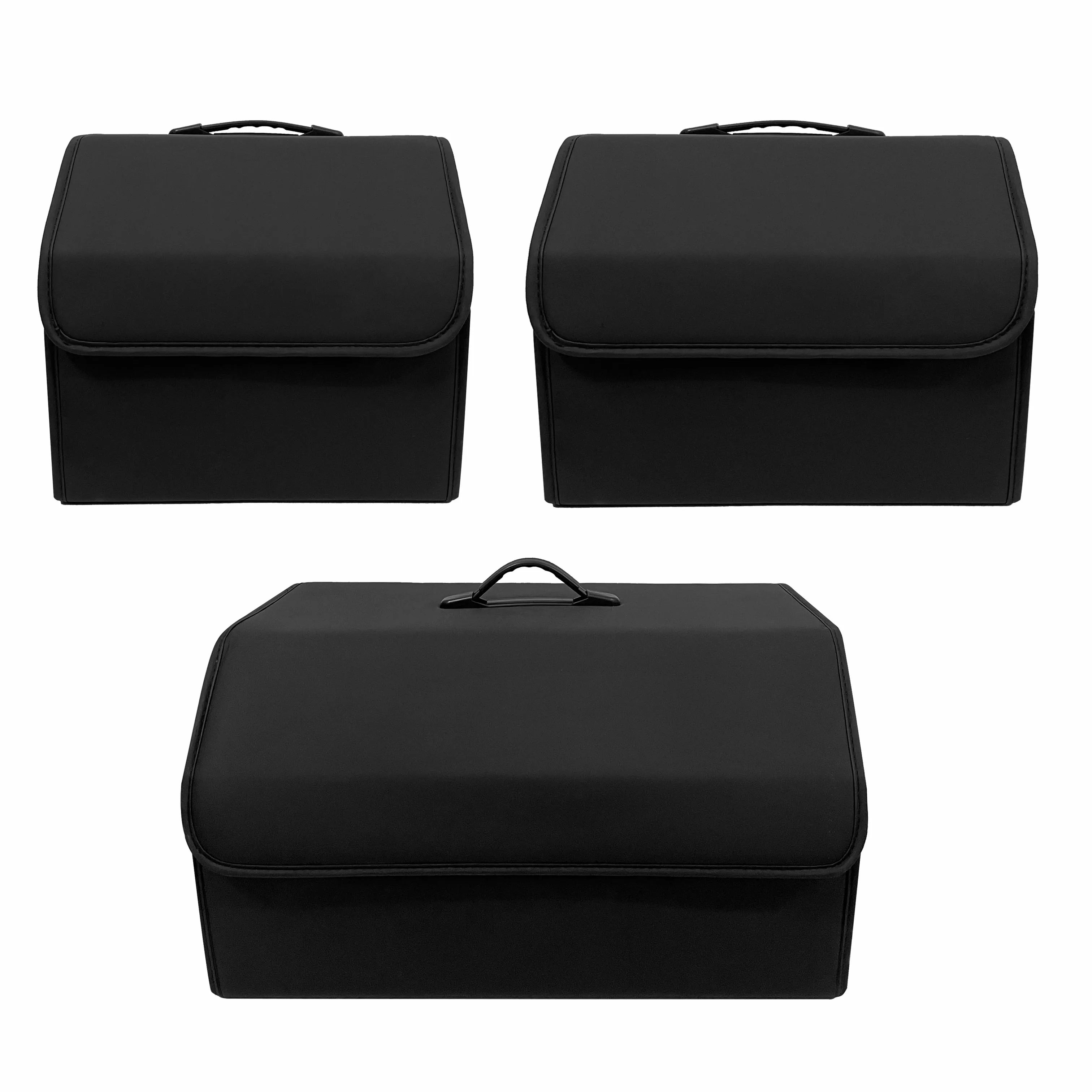 Storage Box PU Leather Multipurpose Collapsible Car Trunk Storage Organiser Auto Accessories