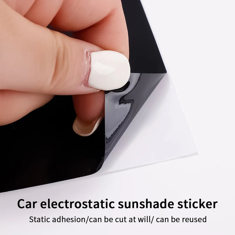 2PCS Universal Car Window Sunshades, Electrostatic UV Protector Solar Film Shade for Side Windows