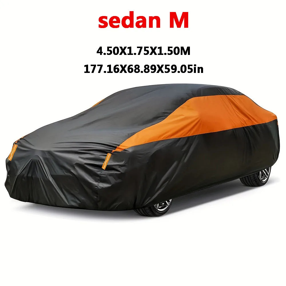 Universal Car Cover 190T Waterproof UV Protection for SUV and Sedan, Outdoor Rain Snow Shield