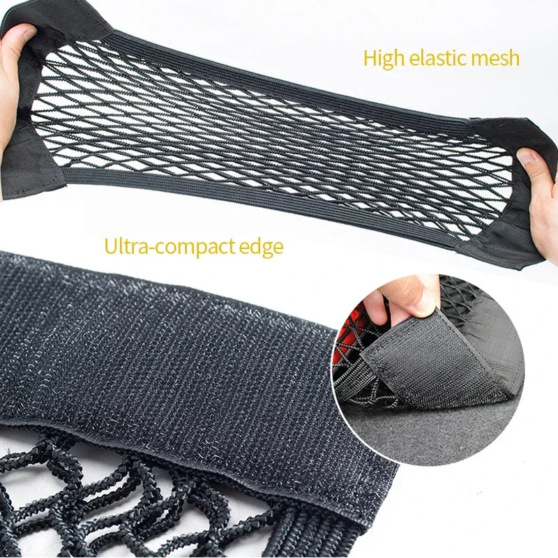 Universal Car Rear Trunk Mesh Storage Net Elastic Seat Back Bag Pocket Organizer 5 Sizes