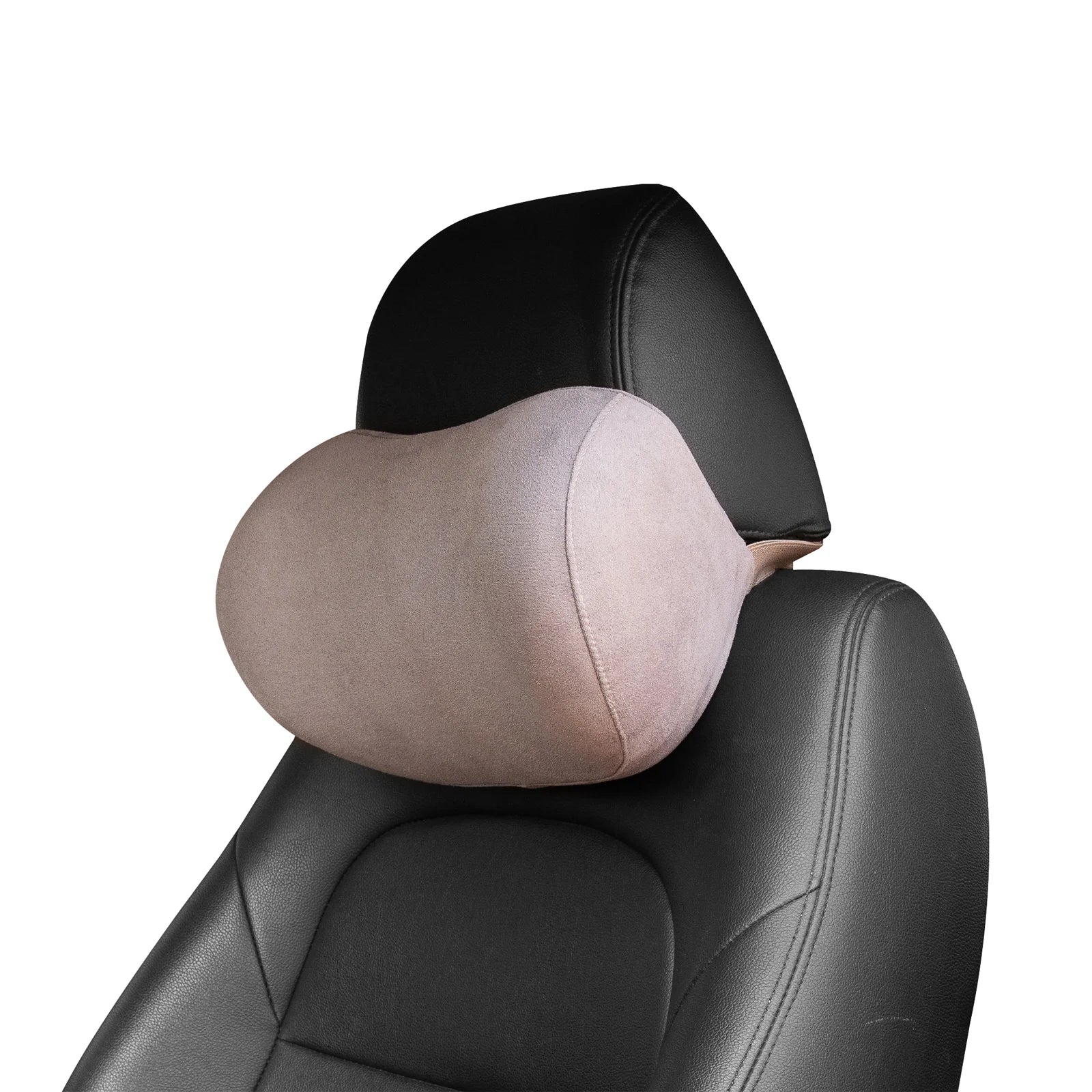 ForBell Suede Memory Foam Car Headrest & Neck Pillow, Ergonomic Support for Driver & Passenger
