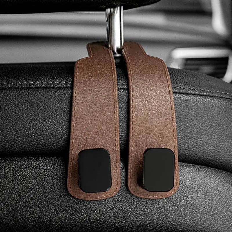 Universal Car Headrest Hooks, Seat Back Hanger for Bags, Organiser Holder Clips, Auto Fastener