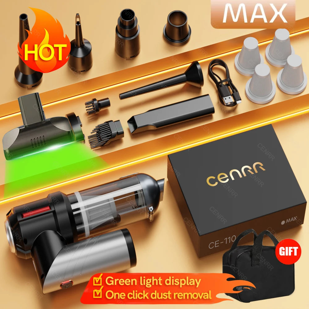 Mini Cordless Car Vacuum Cleaner, Powerful Handheld Blower for Home & Auto Cleaning, Cordless