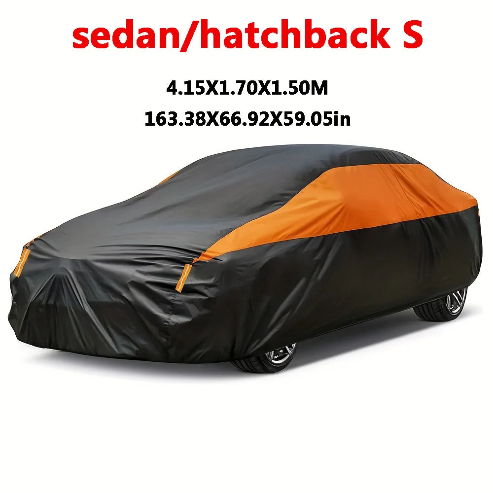 Universal Car Cover 190T Waterproof UV Protection for SUV and Sedan, Outdoor Rain Snow Shield