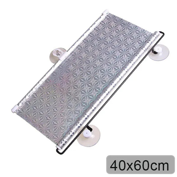 Car Retractable Sunshade, Roll Up UV-Protective Windshield & Side Window Sun Visor Curtain