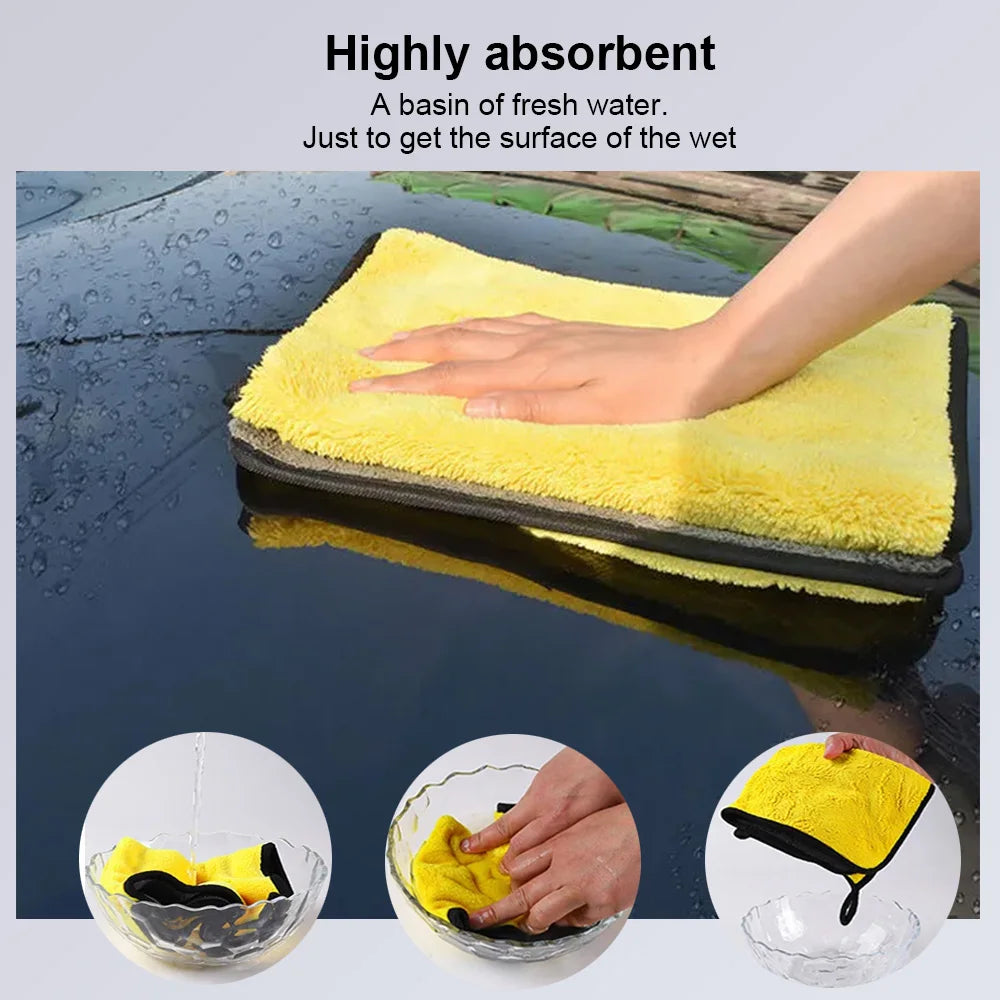 Car Wash Microfibre Towel 30x30cm/30x60cm Strong Absorbent Car Cleaning and Drying Cloth by NOENNAME_NULL