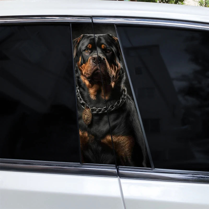 2PCS Tiger Car B-Pillar Decal, Scratch-Resistant Animal Style PVC Stickers for Car Body