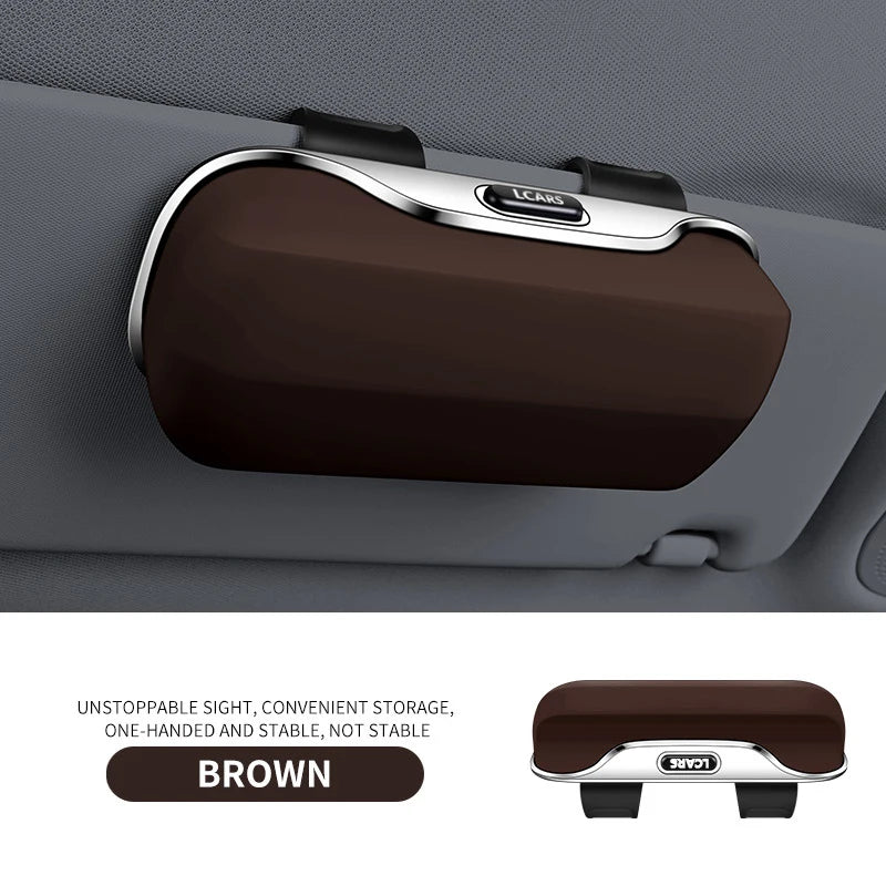 Universal Car Sun Visor Eyeglass Case, Sunglasses Holder Storage Box for Driver and Co-Pilot