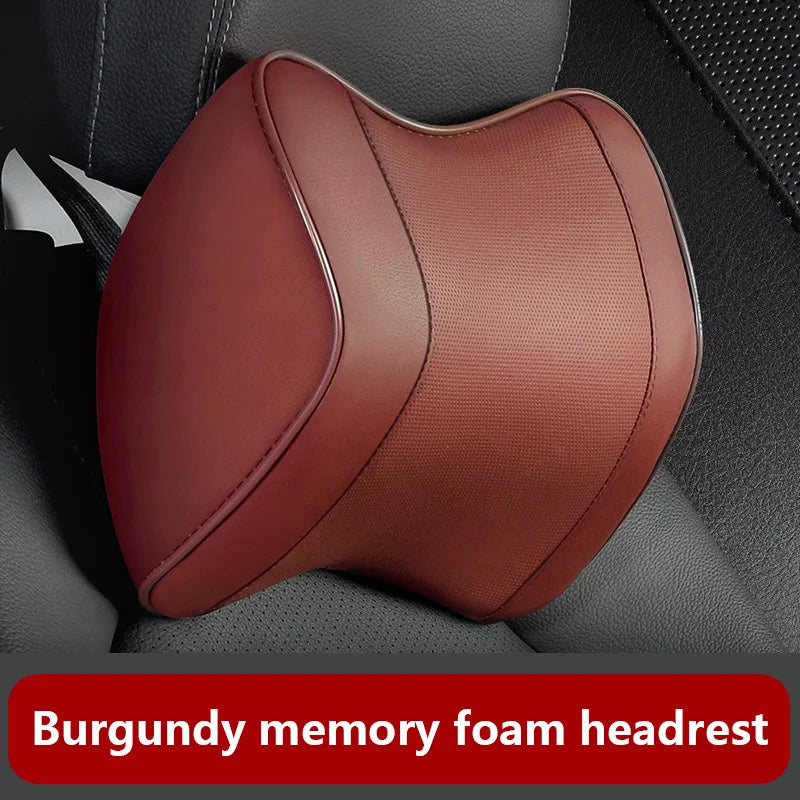 Universal Memory Foam Car Neck Pillow, Breathable Headrest Cushion for Neck & Lumbar Support
