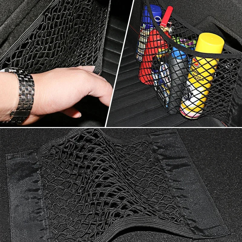 Universal Car Rear Trunk Mesh Storage Net Elastic Seat Back Bag Pocket Organizer 5 Sizes