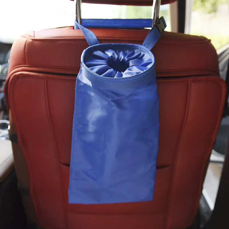 Car Seat Back Trash Holder, Oxford Cloth Hanging Litter Bin, Portable Rubbish Bag, Storage