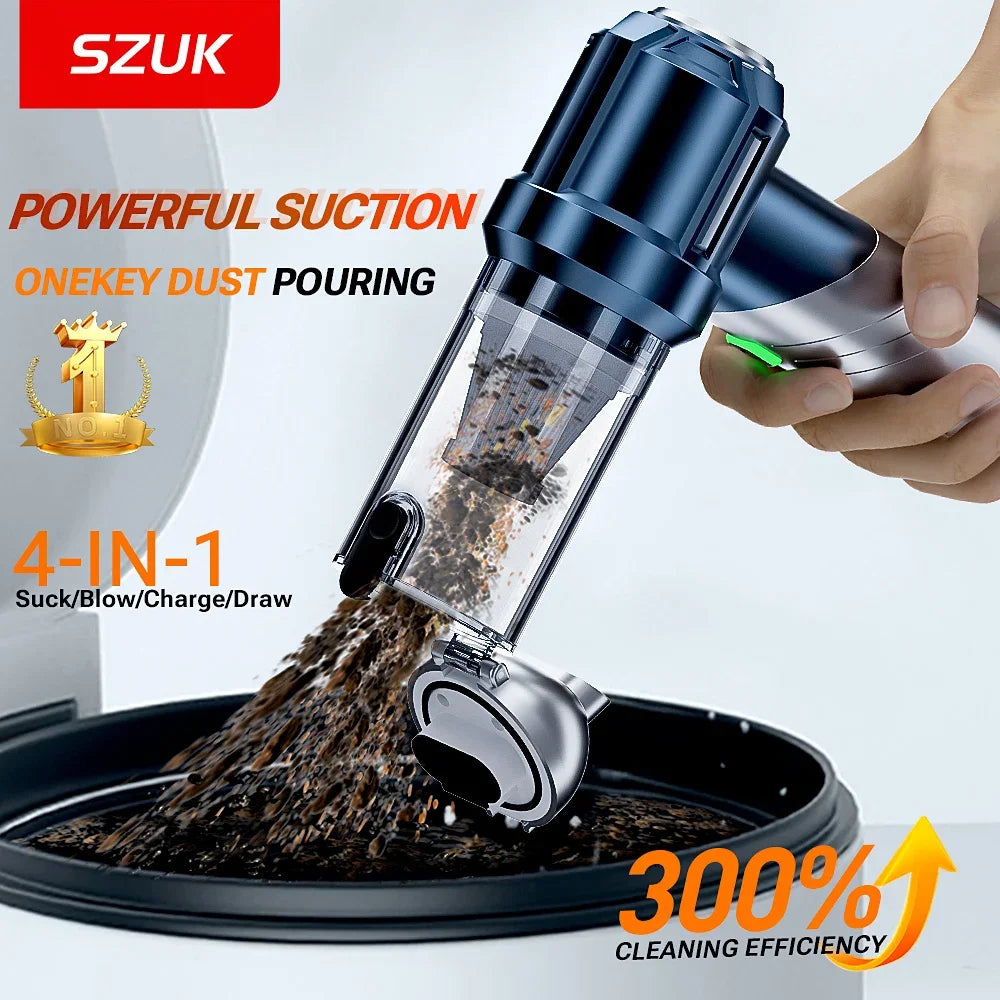 Portable Wireless Car Vacuum Cleaner 100W, Mini Handheld Strong Suction with HEPA Filter