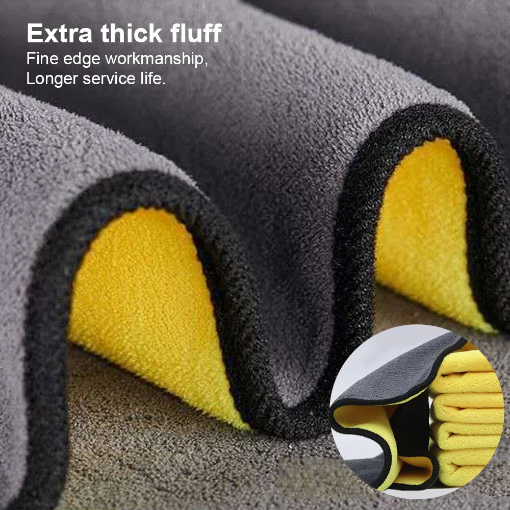 Car Wash Microfibre Towel 30x30cm/30x60cm Strong Absorbent Car Cleaning and Drying Cloth by NOENNAME_NULL