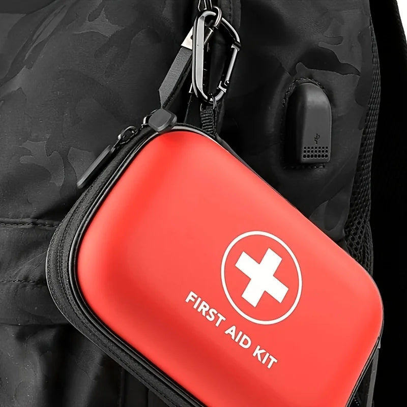 104PCS Mini First Aid Kit, Water-Resistant Hard Case for Car, Travel, Camping, Hiking, Home